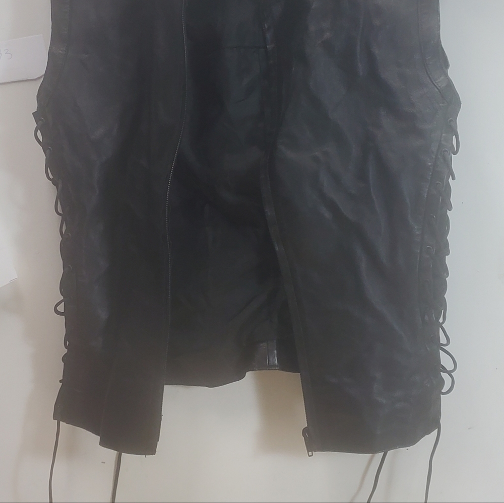 Moda International Leather Vest Ladies Large